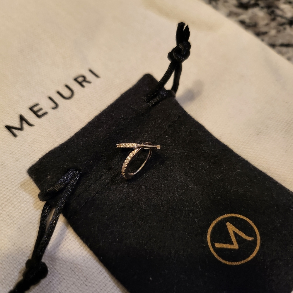 Mejuri Diamond Pavé Huggie Hoops